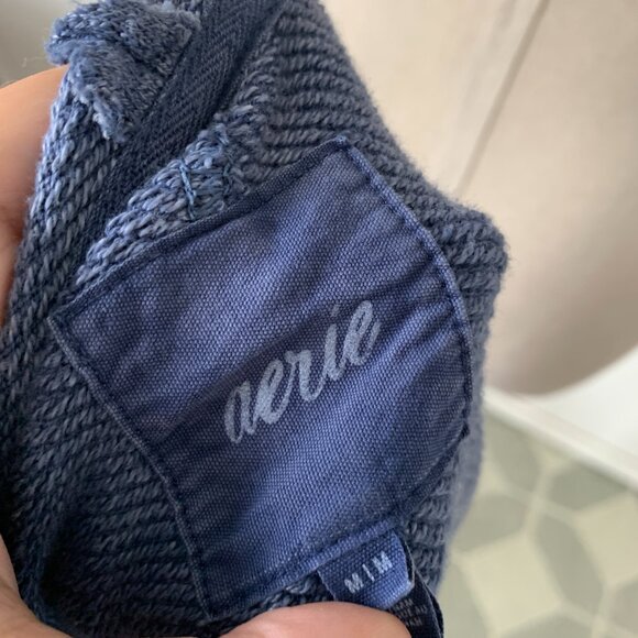 AERIE BLUE COZY CROPPED TOP - Picture 6 of 7